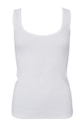 Vibs Rib Tank Top | Off White | Top fra Black Colour