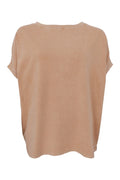 Zelda Vintage Tee | Caramel | Bluse fra Black Colour