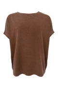 Zelda Vintage Tee | Mocca | Bluse fra Black Colour
