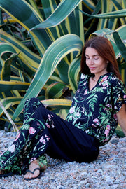 Zennia Pant | Black Flower | Bukser fra Black Colour