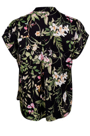 Zennia Blouse | Black Flower | Bluse fra Black Colour