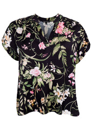 Zennia Blouse | Black Flower | Bluse fra Black Colour