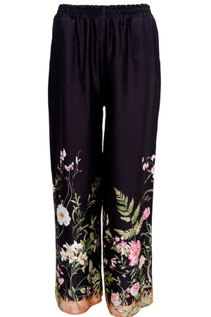 Zennia Pant | Black Flower | Bukser fra Black Colour