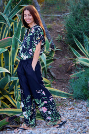 Zennia Pant | Black Flower | Bukser fra Black Colour