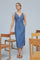 Bati Midi Strap Dress | Oil Blue | Kjoler fra Gustav