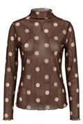 Soft Polka Mesh | Dark Maroon | Mesh fra Avery