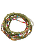 Bohemian Pearl Bracelets | Dark Green | Armbånd fra Birdsong