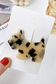 Terrier Hair Clip | Beige/Black | Hårspænde fra By Timm