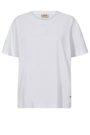 Dala O-SS Basic Tee | White | T-shirt fra Mos Mosh