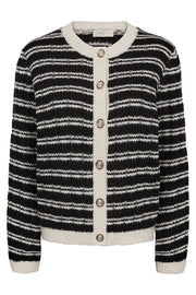 Jazz Cardigan 206484 | Black W. Moonbeam Melange | Cardigan fra Freequent