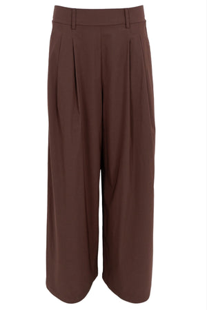 Davina Wideleg Pant | Coffee | Bukser fra Black Colour
