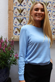 Vivi Ls Pullover | Light Blue | Bluse fra Liberté