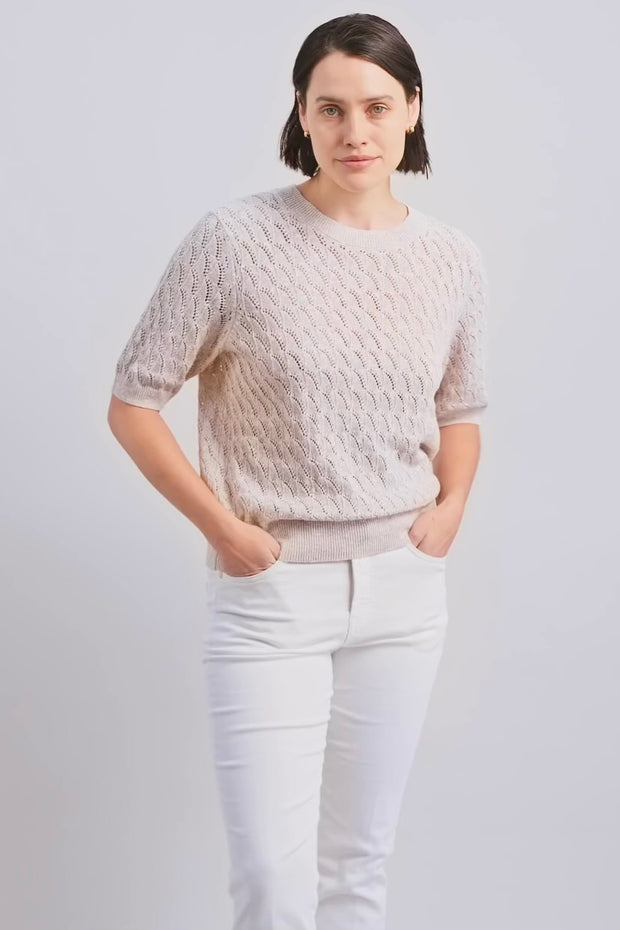 Karin Marisol SS Linen Knit  | Feather Gray | Strik fra Mos Mosh