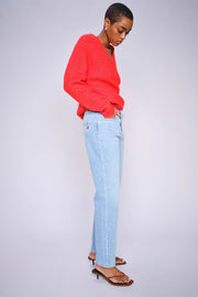 Elly Gallon Jeans  Ankle | Light Blue | Jeans fra Mos Mosh