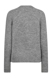 Diamond Pullover 204682 | Med. Grey Melange | Strik fra Copenhagen Muse