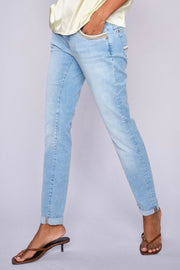 Naomi Light Perla Jeans  Regular | Light Blue | Jeans fra Mos Mosh