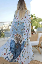 Tiki Bloom | Blue | Kimono fra Statebird