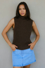 Odelia Knit Top | Brown Melange | Strik fra Neo Noir