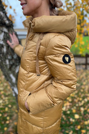 Nova Metallic Down Jacket  | Gold | Jakke fra Mos Mosh