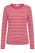 Liana Tee 207833 | True Red W. Sweet Lilac | Bluse fra Freequent
