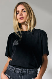 Siara Acid Outline Tee 33144 | Black | T-Shirt fra Co'couture