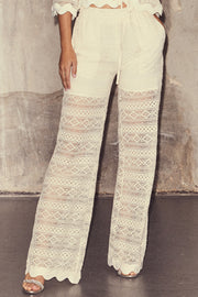 Lara Crochet Pant 31217 | Off white | Bukser fra Co'couture