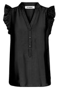 Callum Frill Top | Black | T-Shirt fra Co'couture