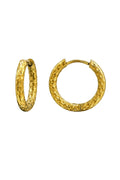 Snake Skin Pattern Hoops GD | Øreringe fra Birdsong