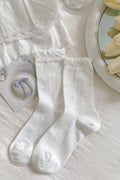 Carly Socks | White/White | Strømper fra By Timm