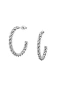 Twisted Half Hoop SS | Øreringe fra Birdsong
