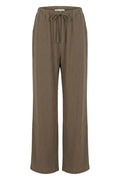 Macy Linen Trousers | Kaki | Bukser fra Atelier C – nedsat