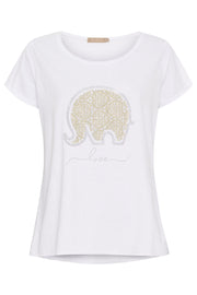 Marie T-shirt | White Love Elephant | T-shirt fra Marta du Chateau