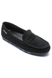 Comfy Moccasin | Black | Loafers fra Lazy Bear