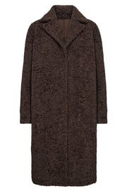 Addy FF Long Teddy Coat | Brun | Frakke fra French Laundry