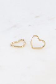 Heart Plain Earring | Forgyldt | Øreringe fra Birdsong