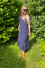 Sunrise Dress | Navy | Lang kjole fra Co'couture