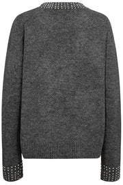 Pearl Pullover 205126 | Dark Grey Melange | Strik fra Freequent