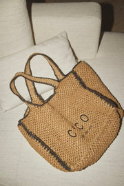 CocoCC Straw Beach Bag | Silver | Taske fra Co'couture