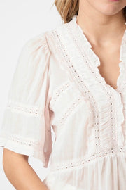 Evienne S Voile Top | Light Pink | Bluse fra Neo Noir