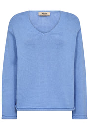 Bine LS V-neck Knit  | Hydrangea | Strik fra Mos Mosh