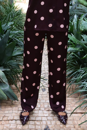 Dotti Pants | Plum Rose Big Dot | Bukser fra Liberté