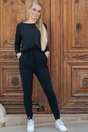 Alma LS Top (Fleece) | Black | Fleece bluse fra Liberté