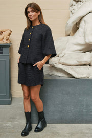 Rosella Boucle Mini Jacket | Black | Jakke fra Neo Noir