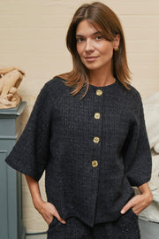 Rosella Boucle Mini Jacket | Black | Jakke fra Neo Noir