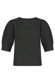 Martha Bow Knit Tee 162941 | Antracit | Strik fra Neo Noir