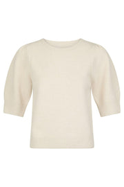 Martha Bow Knit Tee 162941 | Ivory | Strik fra Neo Noir