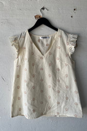 Golden Flowers Frill top | Top fra Atelier C