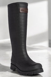 Le Croco Waterproof WL763 |  Black | Rubber Boots fra Woden