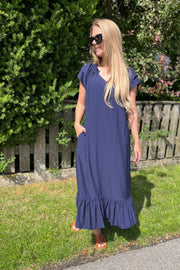 Sunrise Dress | Navy | Lang kjole fra Co'couture