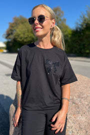 Carol Tee 205698 | Black w. Black | T-Shirt fra Freequent